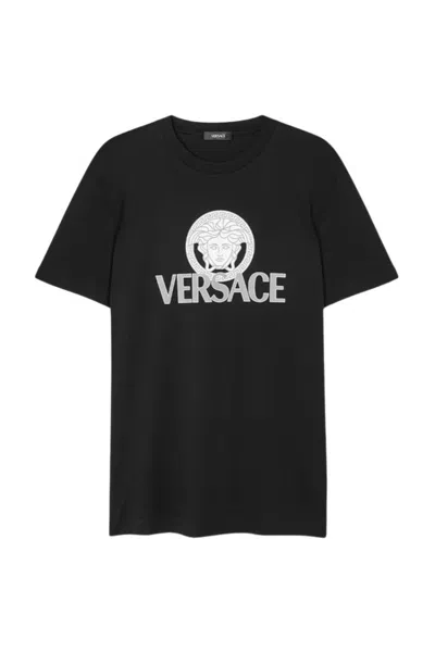 VERSACE VERSACE MEDUSA PRINT SHORT-SLEEVED SHIRT IN COTTON