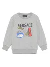 Versace Medusa-print Sweatshirt In Grey