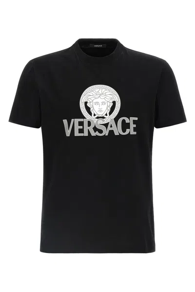 Versace Medusa Logo T-shirt In Black