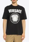 Versace Medusa Print T-shirt In Black