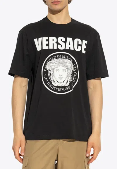 VERSACE MEDUSA PRINT T-SHIRT