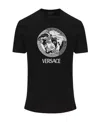 Versace Medusa Print T-shirt In Black