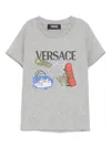 Versace Medusa-print T-shirt In Grey
