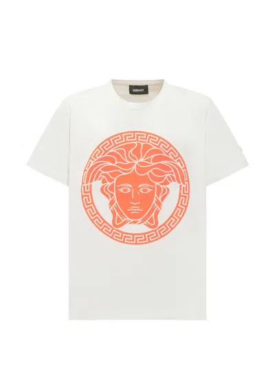 Versace Kids' Medusa Print T-shirt In Neutral