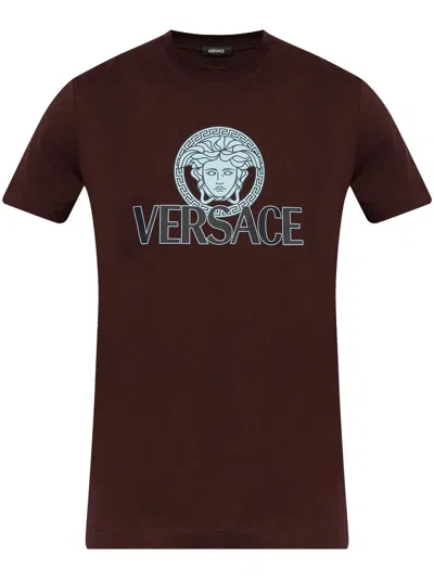 Versace Medusa-print T-shirt In Red