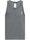 Versace Medusa Head-printed Stretched Tank Top In Gray