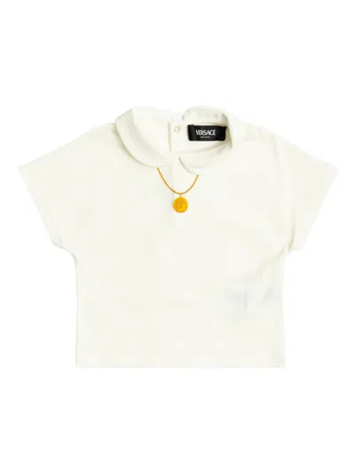 Versace Babies' Medusa-print Top In White