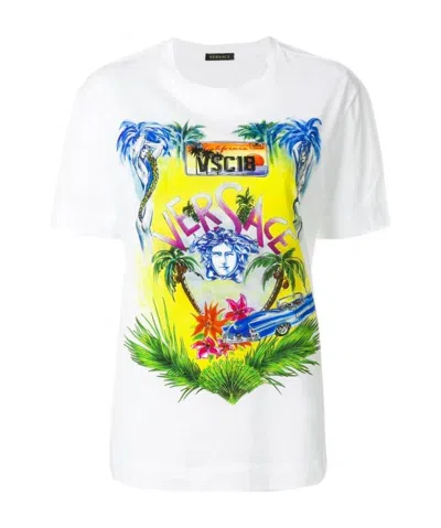 Versace Medusa Printed T-shirt In White