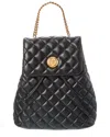 Versace Medusa Quilted Leather Backpack In Black
