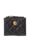 Versace Medusa Quilted Leather Card Case In Black