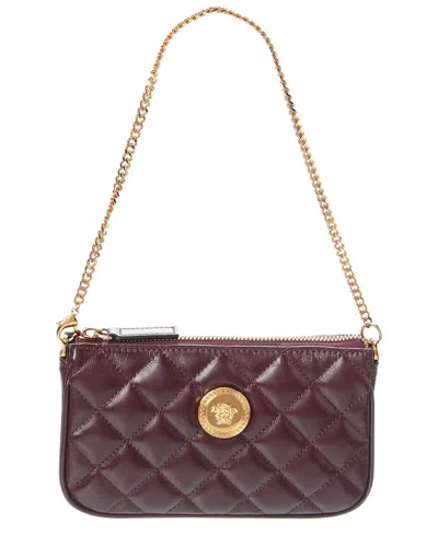 VERSACE VERSACE MEDUSA QUILTED LEATHER POCHETTE