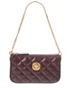 Versace Medusa Quilted Leather Pochette In Red