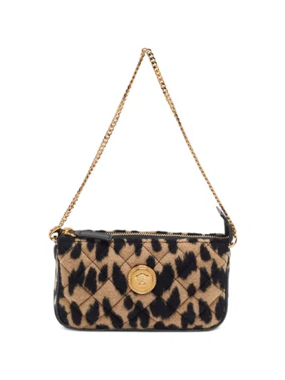 Pre-owned Versace Medusa Quilted Mini Bag In Neutrals