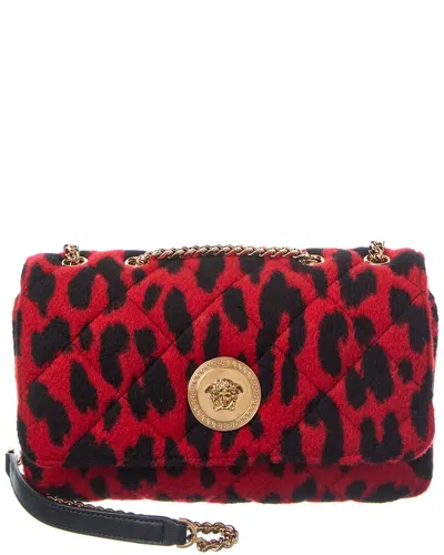 Versace Medusa Quilted Shoulder Bag In Animal Print
