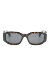 Versace Medusa Rectangle-frame Sunglasses In Brown