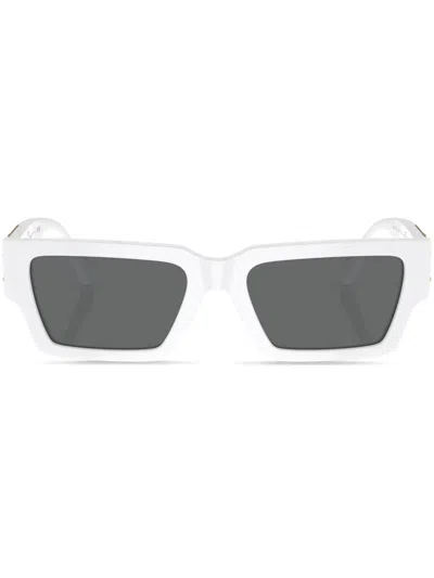 Versace Eckige Sonnenbrille In White