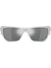Versace Sonnenbrille Mit Eckigem Gestell In Silver