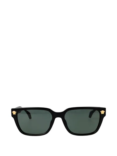 Versace Medusa Rectangle-frame Sunglasses In Black