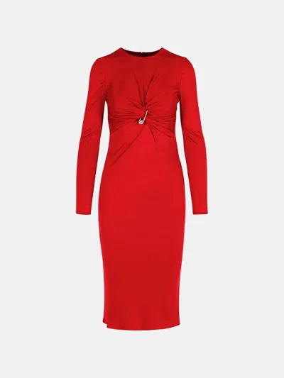 Versace 'medusa' Red Viscose Dress
