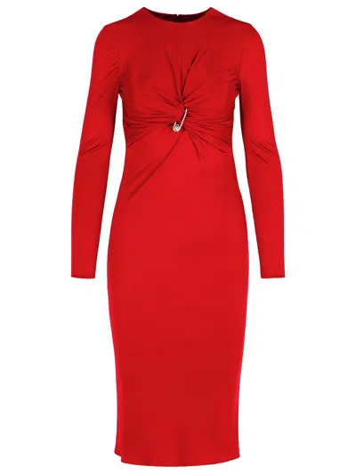 VERSACE VERSACE 'MEDUSA' RED VISCOSE DRESS WOMEN