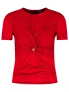 Versace Medusa Red Viscose T-shirt In Red