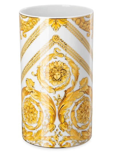 Versace Medusa Rhapsody Porcelain Vase In Yellow