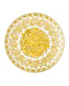 Versace Medusa Rhapsody Porcelain Dinner Plate In Gold