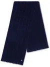 Versace Medusa Ribbed-knit Scarf In Blue