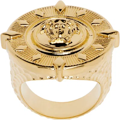 Versace Medusa Ring In Gold