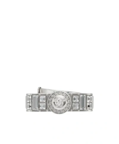VERSACE VERSACE MEDUSA EMBELLISHED RING