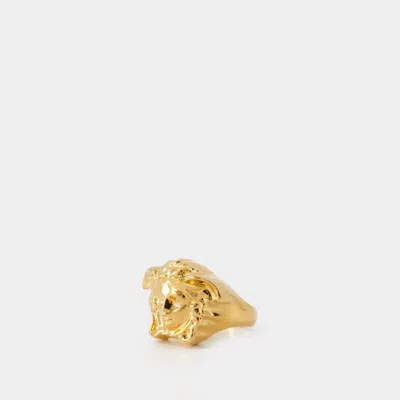 Versace Medusa Ring In Grey