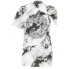 Versace Medusa Ring Marble Tie Dye T-shirt In White