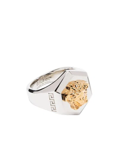 Versace Medusa Ring In White