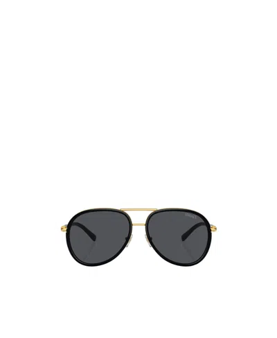 Versace Medusa Roller Pilot-frame Sunglasses In Black