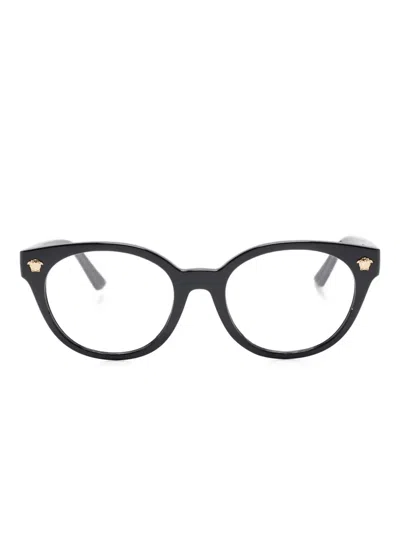Versace Kids' Medusa Round-frames Glasses In Black