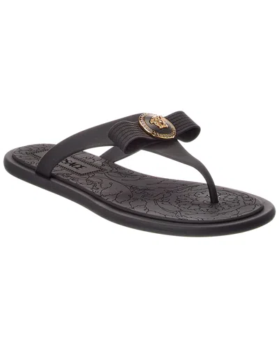 Versace Medusa Rubber Sandal In Black