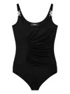Versace Medusa Ruched Body In Black