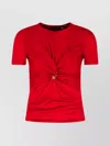 Versace Safety Pin Gathered Short-sleeved Top