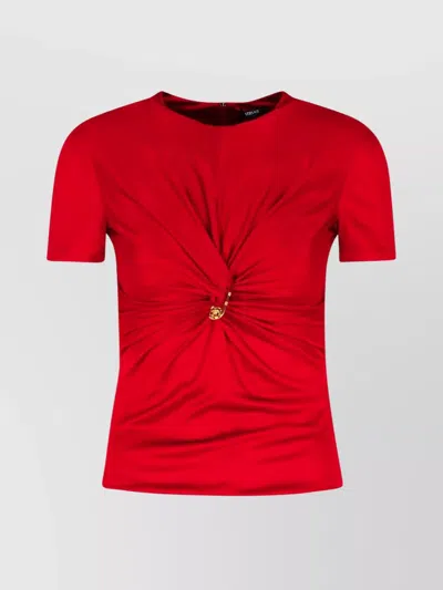 VERSACE 'MEDUSA' RUCHED DETAIL T-SHIRT