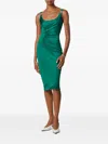Versace Cocktail Dress Responsible Vicose Liquid Jersey In Green