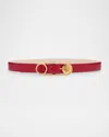 Versace Medusa Safety Pin Leather Belt