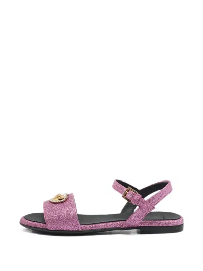 Pre-owned Versace Medusa Sandals In Pink