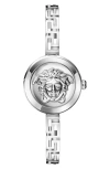Versace Women's Medusa Secret Silver Stainless Steel Bracelet Watch, 25mm In Stainless Steel