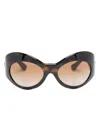 Versace Medusa Shield-frame Sunglasses In Braun