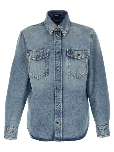 Versace 'medusa' Shirt In Blue