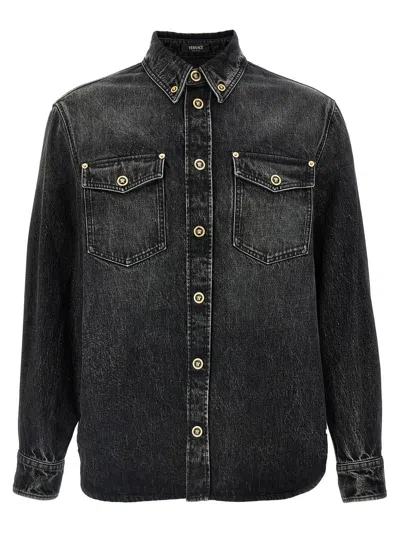 VERSACE VERSACE DENIM COTTON SHIRT