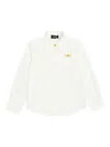 Versace Kids Logo Plaque Shirt In White