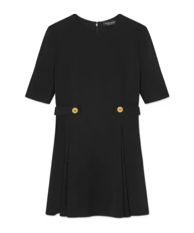 VERSACE VERSACE MEDUSA SHORT-SLEEVED PLEATED DRESS