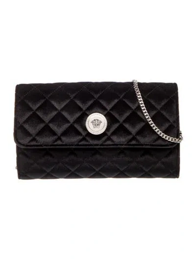 Pre-owned Versace Medusa Shoulder Bag In Black