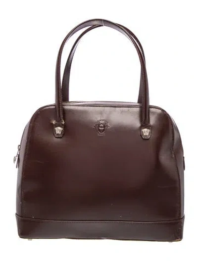 Pre-owned Versace Medusa Shoulder Bag In Brown